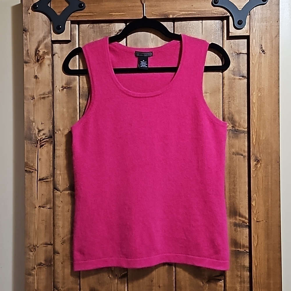 Lauren Hansen Pink Cashmere Sleeveless Tank Top Medium